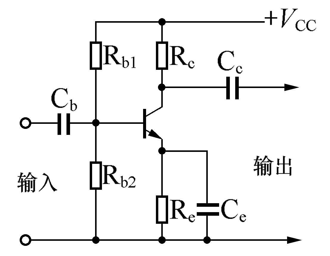 MC1-1157 题图：三极管放大电路（含 Rc/Re/Rb1/Cb/Ce/Cc 标注）