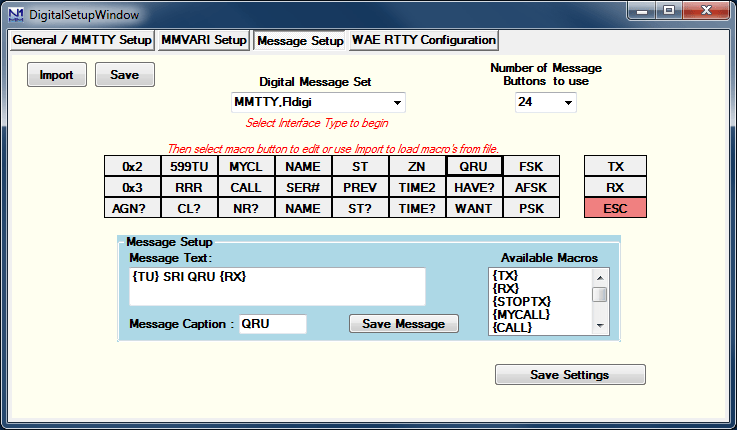 DigitalSetup Messages